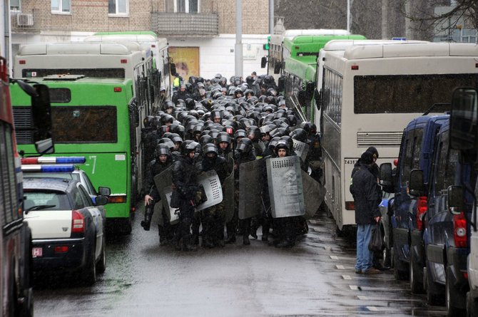 AFP/„Scanpix“ nuotr./Protestas Baltarusijoje