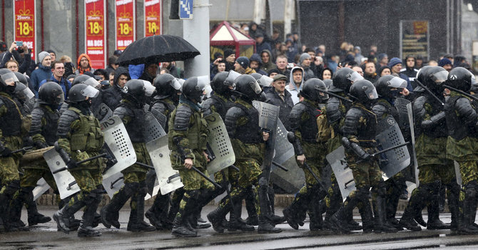 „Reuters“/„Scanpix“ nuotr./Protestas Baltarusijoje