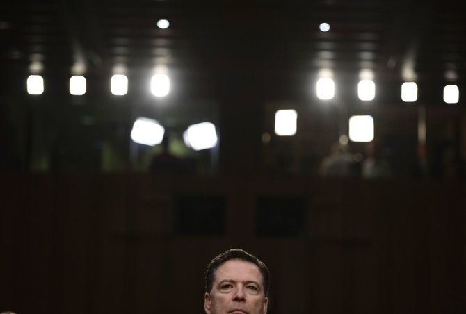 AFP/„Scanpix“ nuotr./Jameso Comey liudijimas Kongrese