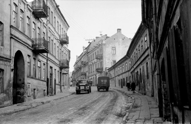 Centrinio valstybės arch. nuotr./Užupio gatvė 1969 m.