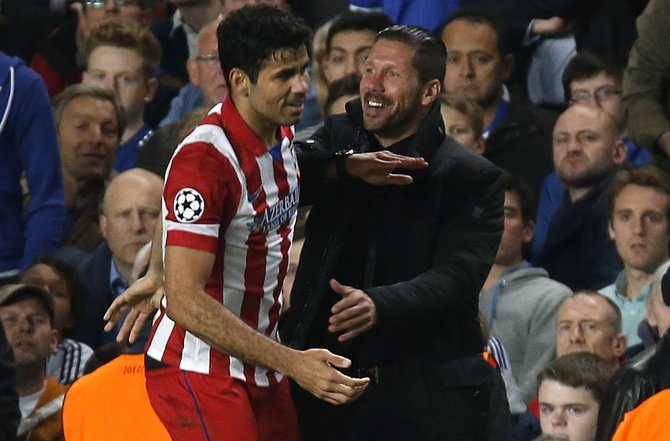 „Reuters“/„Scanpix“ nuotr./Diego Simeone ir Diego Costa