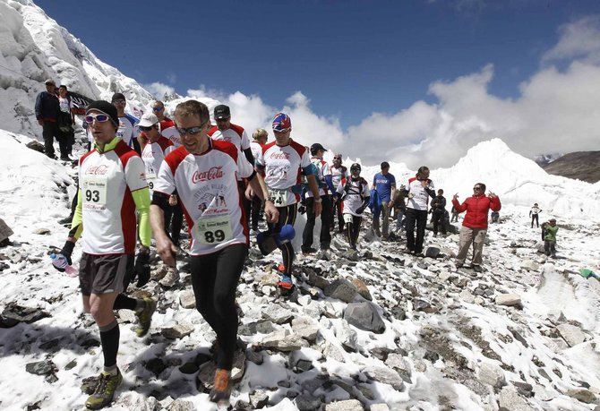 AFP/„Scanpix“ nuotr./Everesto maratonas (Tenzing-Hillary Everest Marathon) 