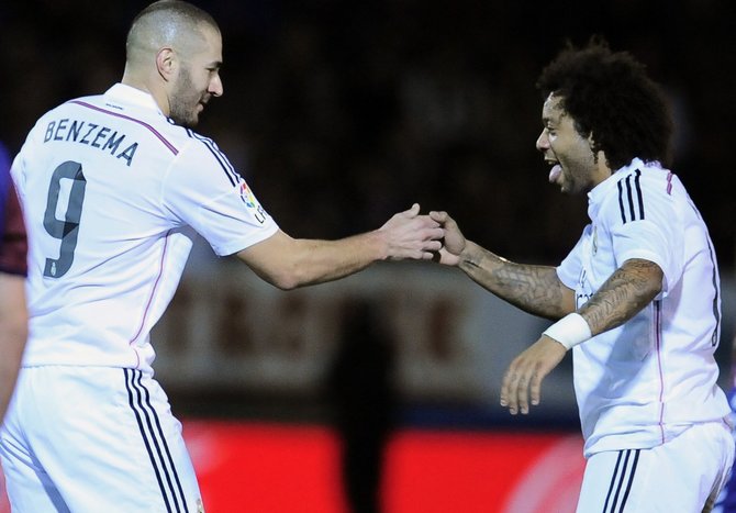 „Scanpix“/AP nuotr./Karimas Benzema ir Marcelo