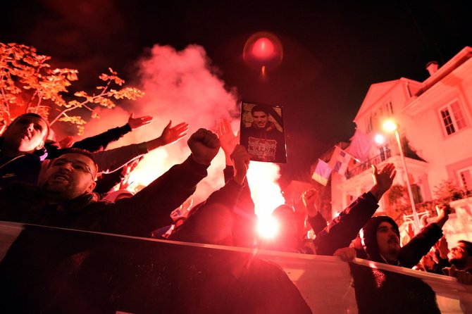 AFP/„Scanpix“ nuotr./Serbų protesto akcija Belgrade
