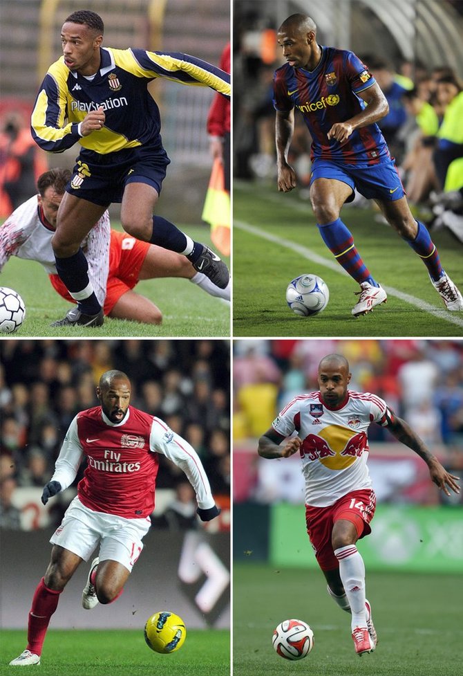 AFP/„Scanpix“ nuotr./Thierry Henry („Monaco“, „Arsenal“, „Barcelona“ ir „Red Bulls“ žaidėjas)