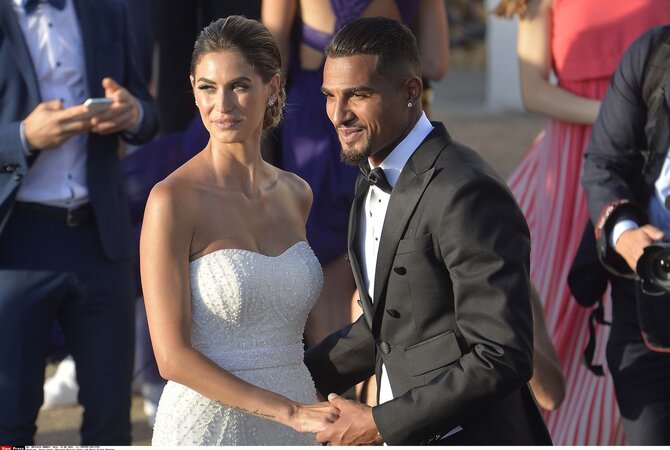„Scanpix“ nuotr./Kevinas-Prince'as Boatengas su žmona Melissa Satta 