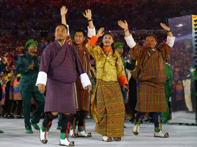 AFP/„Scanpix“ nuotr./Butano delegaciją sudaro vos dvi atletės