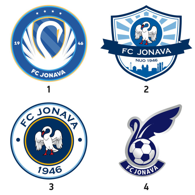 „Jonavos“ futbolo klubo logotipo variantai