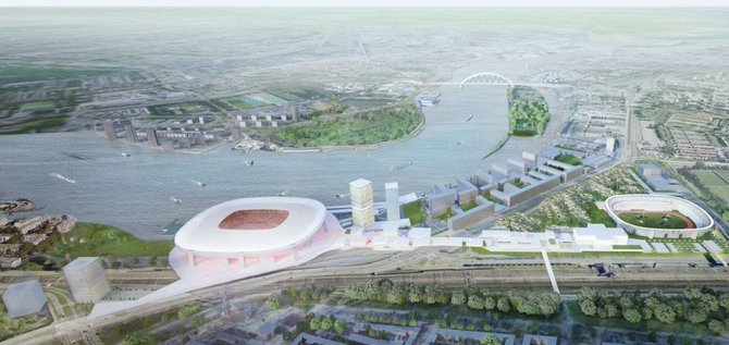football-oranje.com nuotr./Naujo „Feyenoord“ stadiono planas