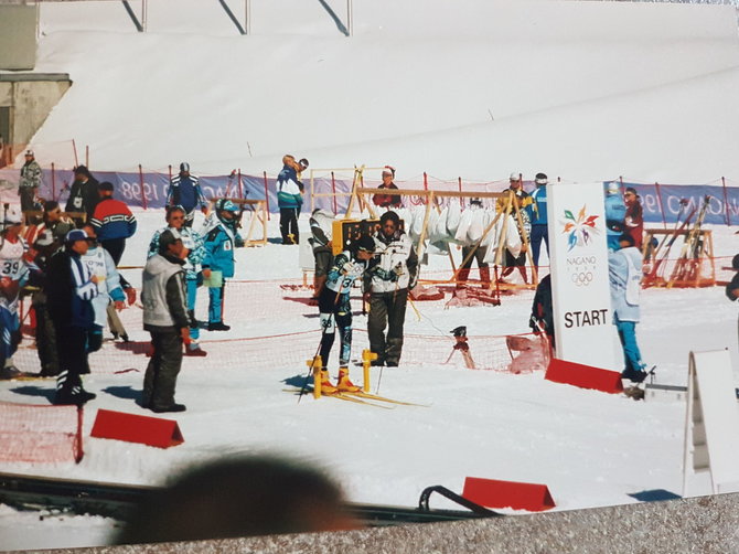 L.Barilos asmeninio archyvo nuotr. / L.Barilos startas Nagano olimpinėse žaidynėse