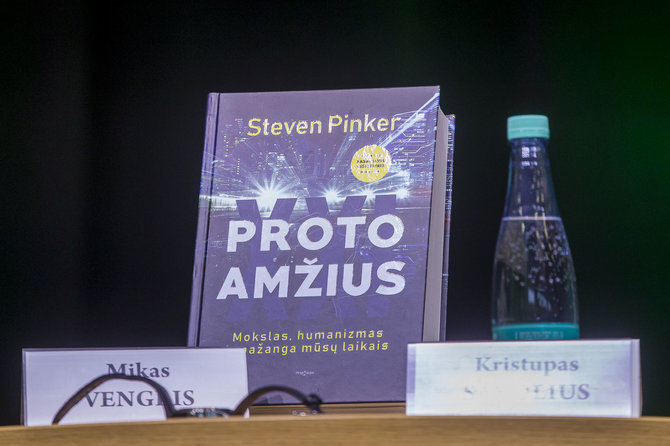 Roko Lukoševičiaus / 15min nuotr./Steveno Pinkerio knygos „Proto amžius. Mokslas, humanizmas ir pažanga mūsų laikais“ pristatymas