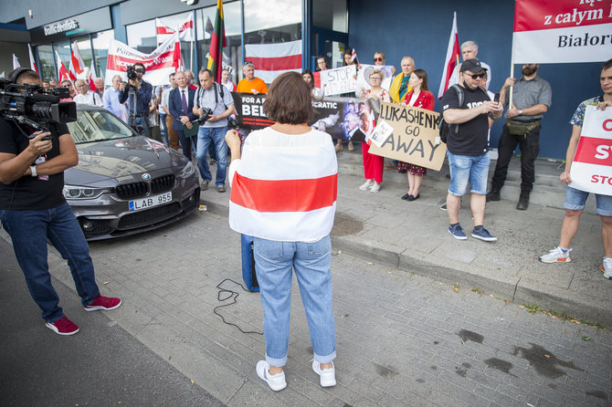 Roko Lukoševičiaus / 15min nuotr./Lenkų mitingas prieš Lukašenką