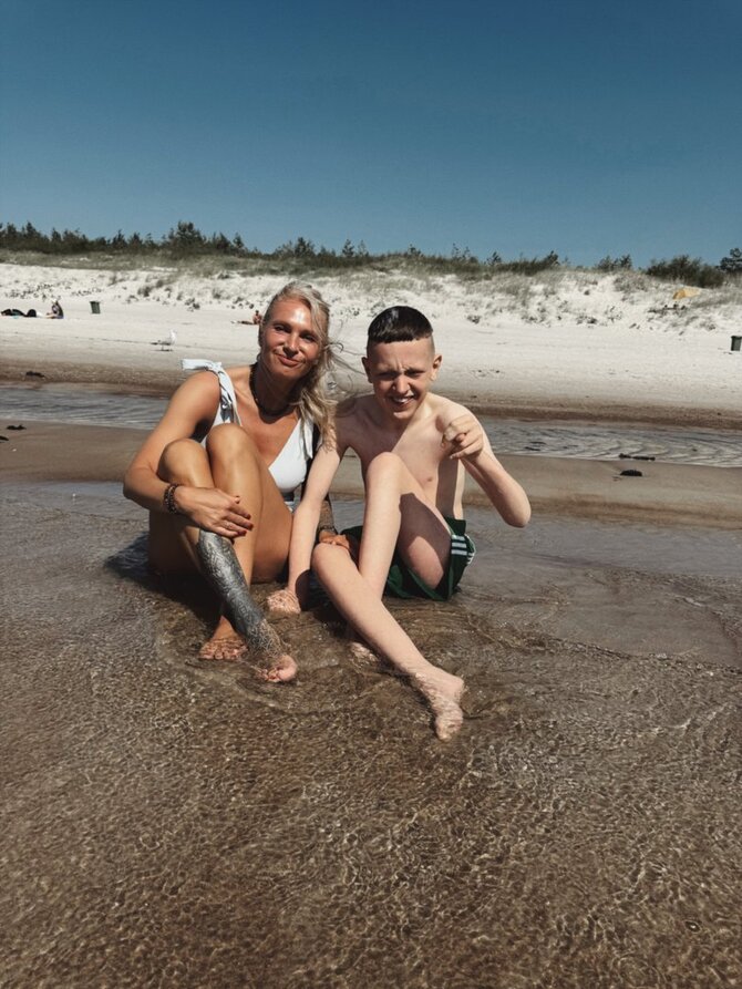 Asmeninio archyvo nuotr./Evelina su sūnumi Kristupu