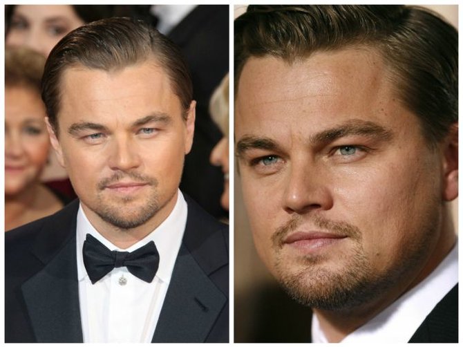 „Scanpix“ nuotr./Leonardo DiCaprio (kairėje 2014 m., dešinėje - 2008 m.)