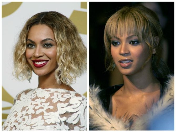 „Scanpix“ nuotr./Beyonce (kairėje 2014 m., dešinėje - 2003 m.)