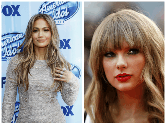 „Scanpix“ nuotr./Jennifer Lopez (kairėje) ir Taylor Swift