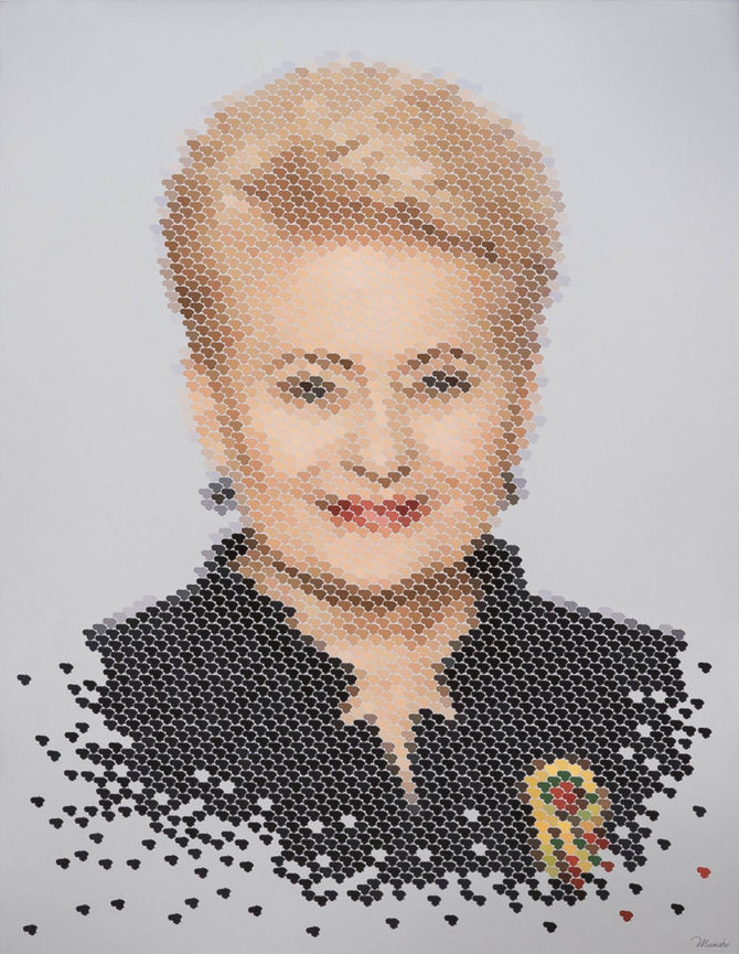 Asmeninio archyvo nuotr. /A.Mažuolės sukurtas prezidentės Dalios Grybauskaitės portretas