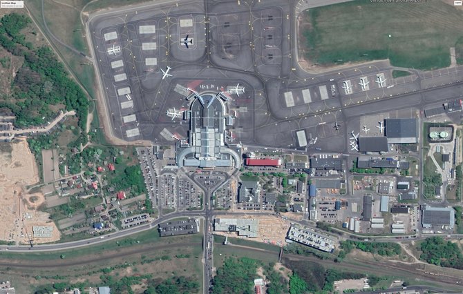Google Earth nuotr./Vilniaus oro uostas
