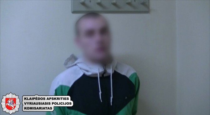 Policijos nuotr. /Latvijoje lombardą apiplėšusi užpuolikų pora bandė sprukti per Palangos oro uostą