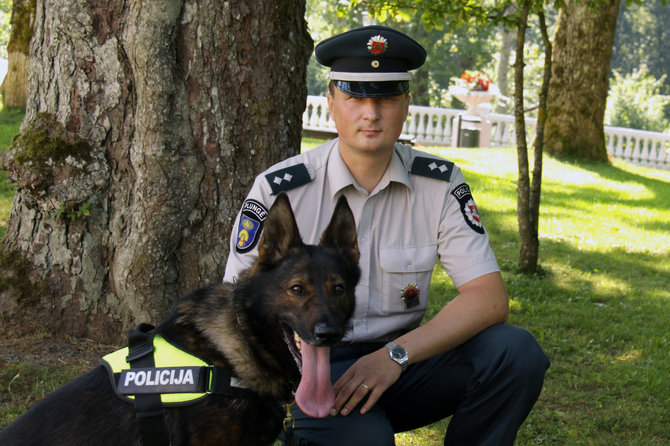 Policijos nuotr./Plungės policijos šuo Jorė