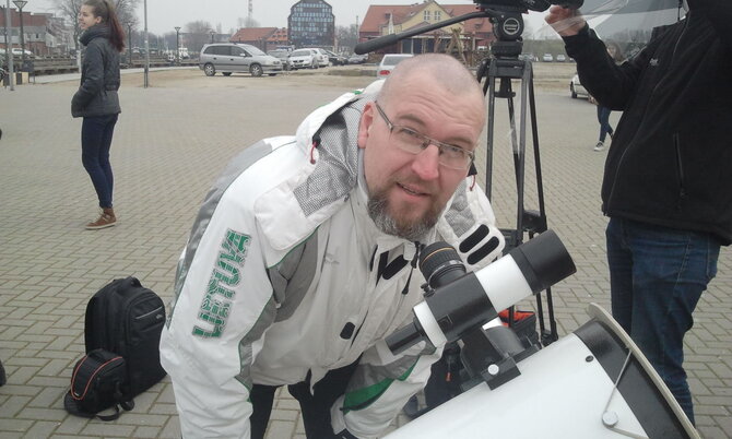 L. Sėlenienės nuotr. /Astronomijos entuziastas Mindaugas Kilikevičius