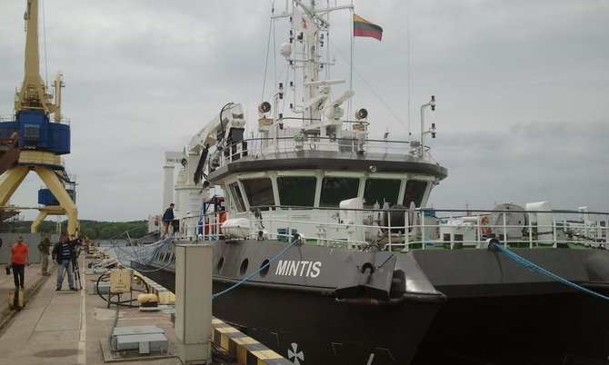 L. Sėlenienės nuotr. /Į jūrą Nyderlandų kompanija išplukdo 6,5 tonos įrangos