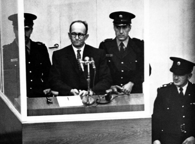Vida Press nuotr./Adolpho Eichmanno teismas,  1961 m. balandžio 11 d.