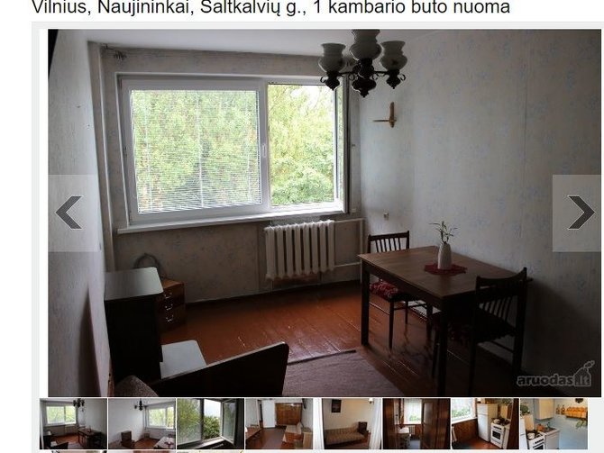Vieno kambario butas už 180 Eur per mėnesį Naujininkuose