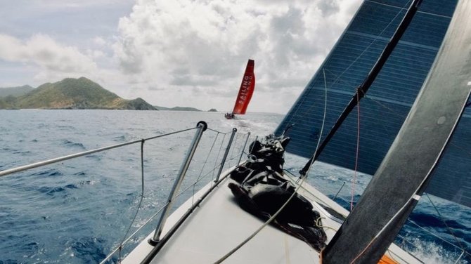 Lietuvos buriuotojų sąjungos nuotr./„Ambersail 2“ jachta „St. Maarten Heineken“ regatoje