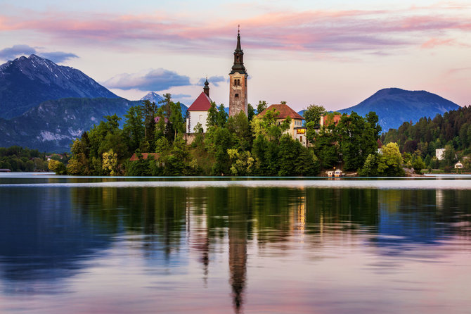 123RF.com nuotr./Bledo ežeras, Slovėnija