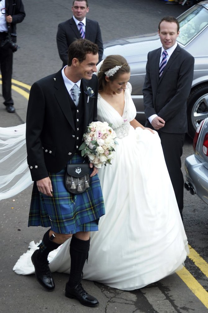 „Scanpix“ nuotr./Andy Murray ir Kim Sears vestuvės