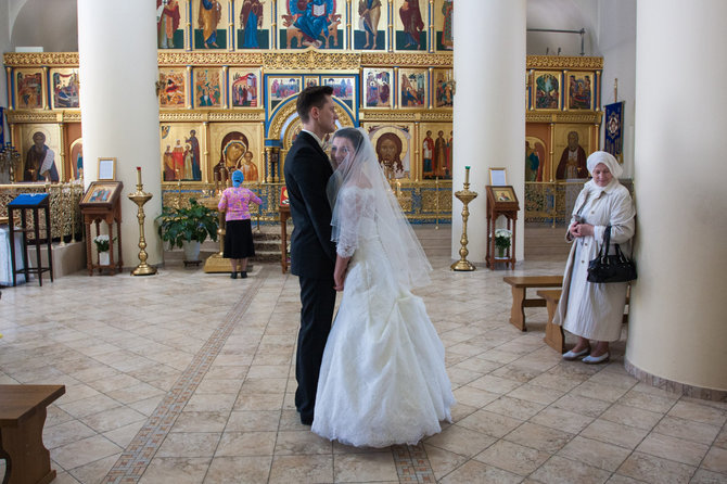 Algirdo Venskaus nuotr./Dmitrijaus Popovo ir Valerijos Goncharovos vestuvių akimirka