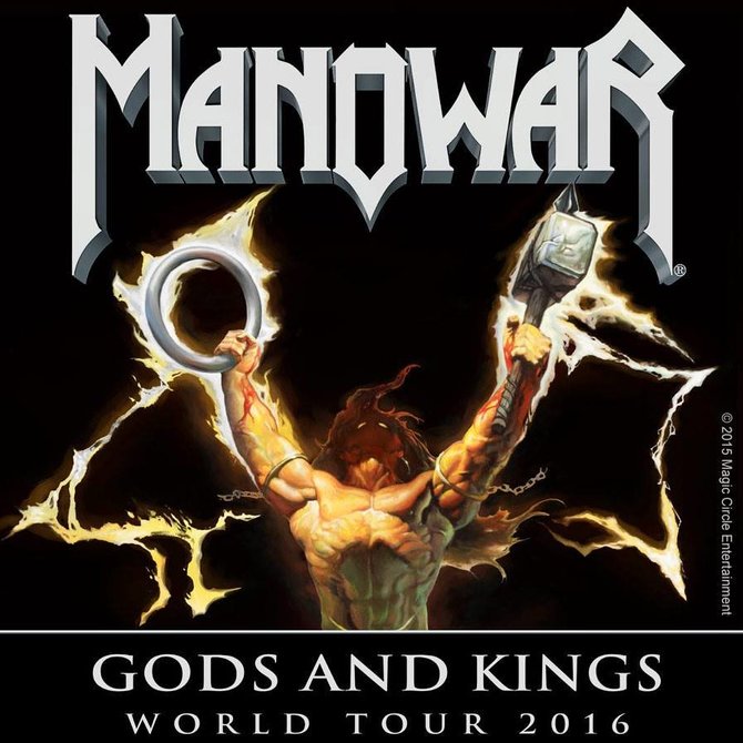 „Manowar“ koncertinio turo plakatas