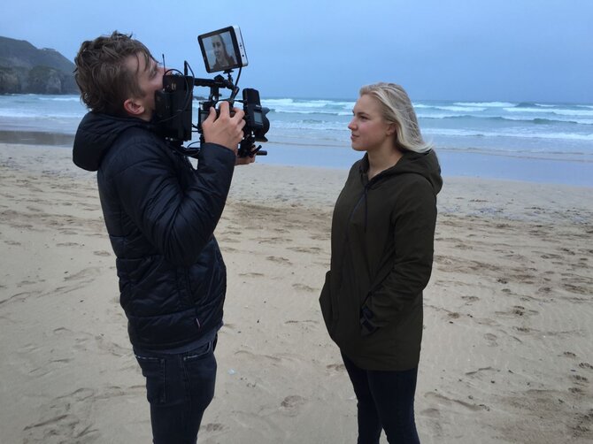Asmeninio albumo nuotr./Filmo apie Rūtą Meilutytę filmavimo užkulisiai