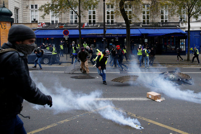 „Reuters“/„Scanpix“ nuotr./Protestas Prancūzijoje