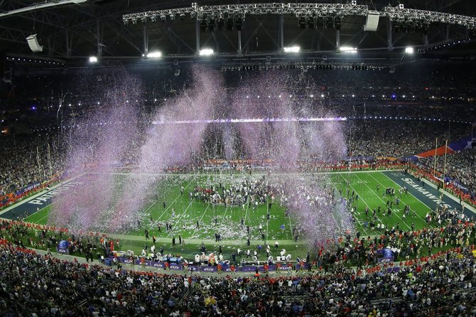 „Scanpix“/AP nuotr./„Super Bowl“ rungtynės tarp Naujosios Anglijos „Patriots“ ir Sietlo „Seahawks“