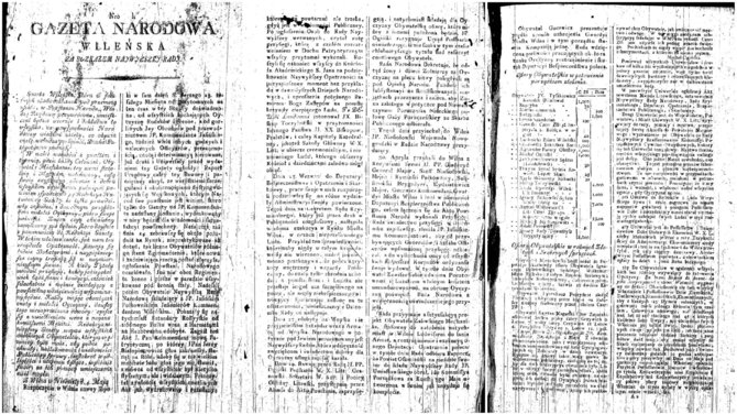 1794 m. liepos 23 d. laikraštis „Gazeta Narodowa Wileńska“ aprašė Vilniaus miesto gynybą