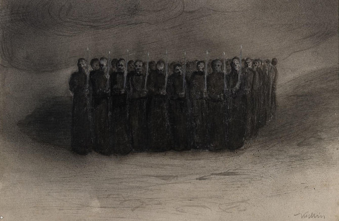 Alfredo Kubino paveikslas „Juodoji masė“, 1905 m.