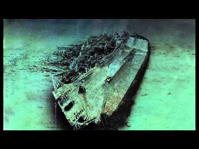 „Youtube“ nuotr./„Lusitania“ liekanos Atlanto dugne