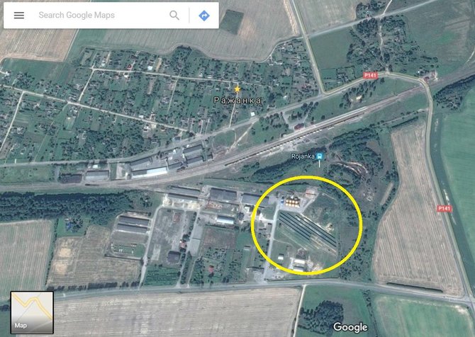 „Google Maps“ nuotr./„Investenergostroi“ saulės elektrinės Rožankoje