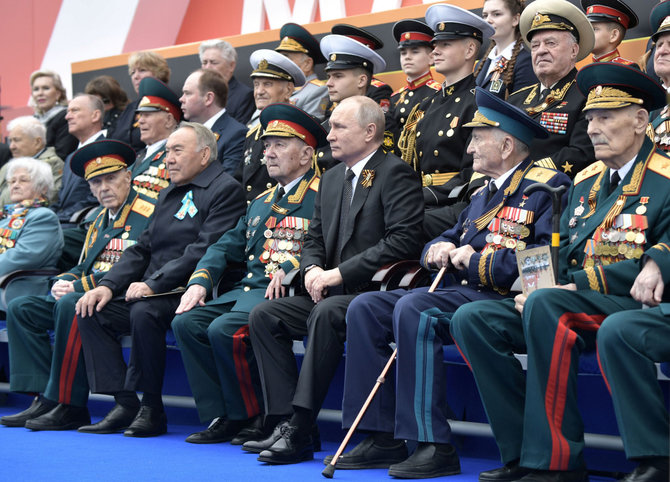 „Reuters“/„Scanpix“ nuotr./Pergalės dienos minėjimas Maskvoje 2019 metais
