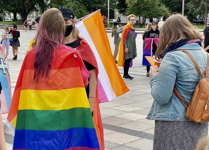 Valdo Kopūsto / 15min nuotr./Vilniuje rengiamos LGBT eitynės už lygybę