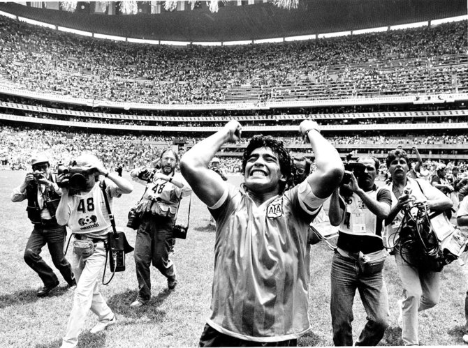 Vida Press nuotr./Diego Maradonos šlovės akimirkos 1986 m.