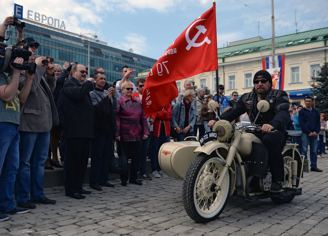 „Scanpix“/„RIA Novosti“ nuotr./„Naktinių vilkų“ vadas Aleksandras Zaldostanovas („Chirurgas“)