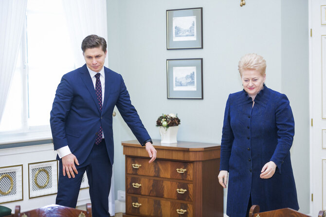 15min nuotr./Dalia Grybauskaitė, Mindaugas Sinkevičius