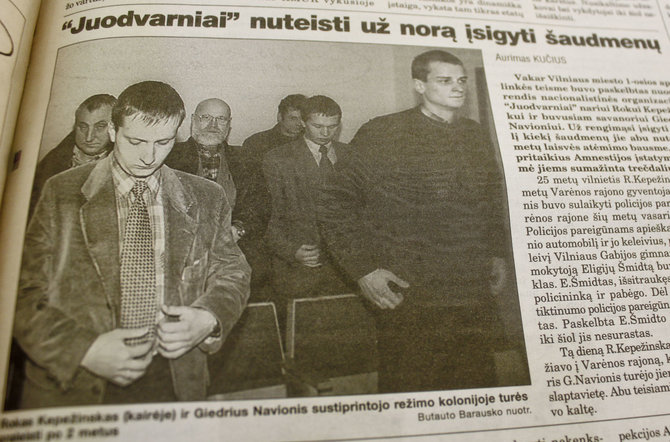 Nuotrauka iš 2000 m. laikraščio "Respublika" publikacijos/Rokas Kepežinskas ir Giedrius Navonis