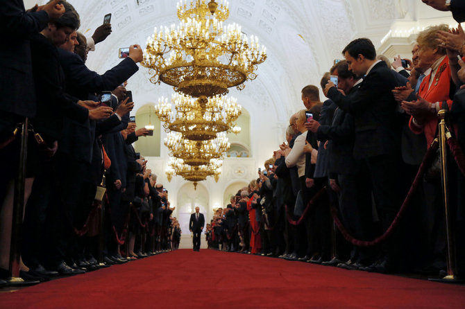 „Reuters“/„Scanpix“ nuotr./Prezidento Putino inauguracijos 4-ai kadencijai ceremonija