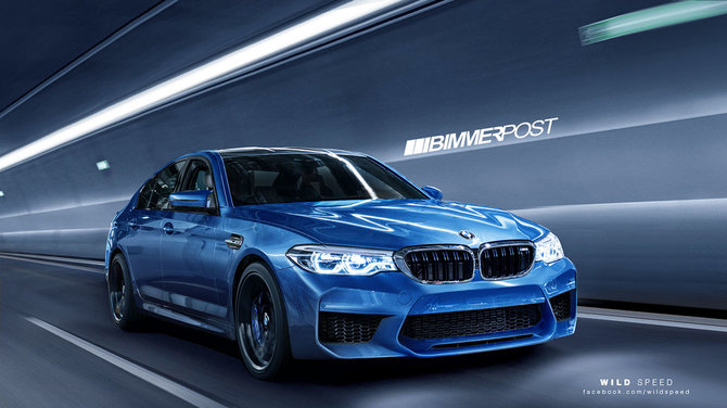 „Bimmerpost“ nuotr./Būsimojo BMW M5 vizualizacija
