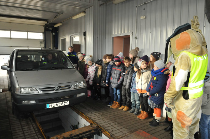 Algimanto Brazaičio nuotr./Saugaus eismo pamokos Šilutės raj. pradinukams