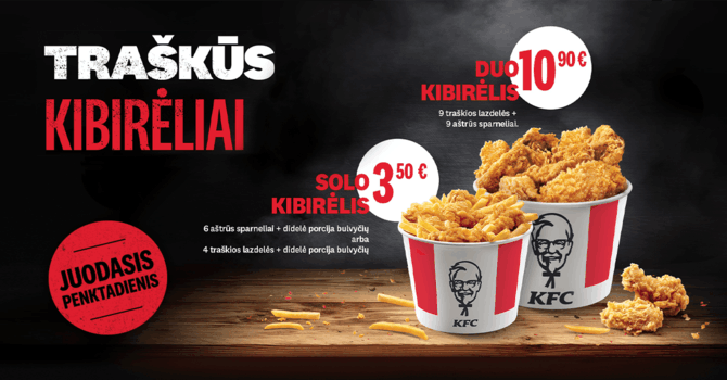 KFC nuotr./Traškūs kibirėliai